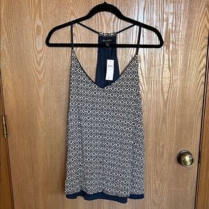 Banana Republic Navy and White Patterned Tank
